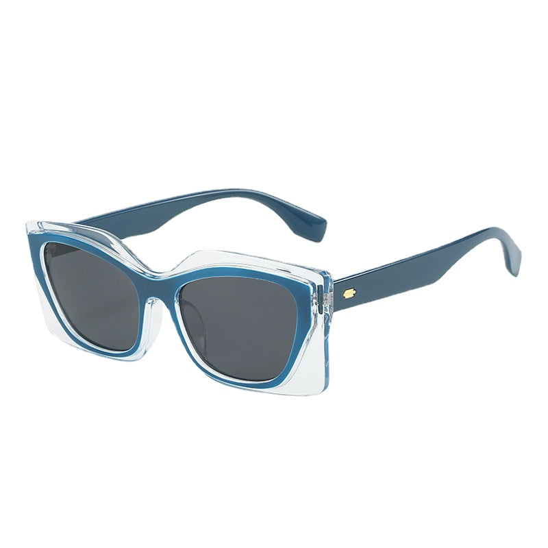 Al por mayor 2023 nuevas gafas de sol con PC Cat Eye con borde transparente